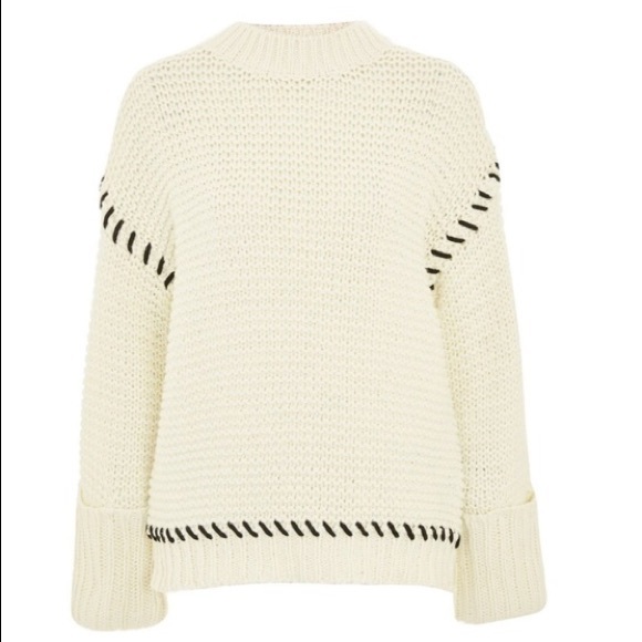NWT TOPSHOP Whipstitch Sweater - Picture 2 of 5